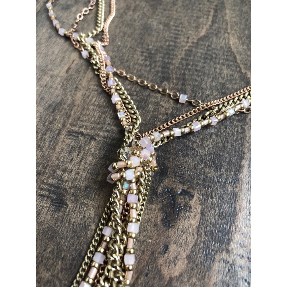 EXPRESS *NWT* gold & rose gold necklace w beads